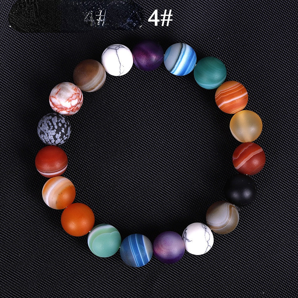 Wholesale Eight Planets Natural Stone Beads Bracelet